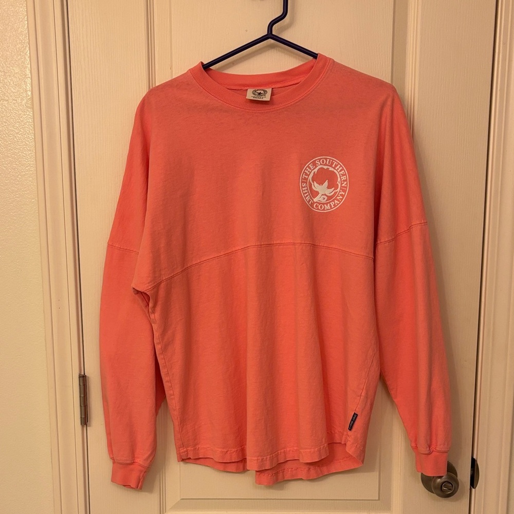 The Southern Shirt Company Coral Pink Long Sleeve Tee